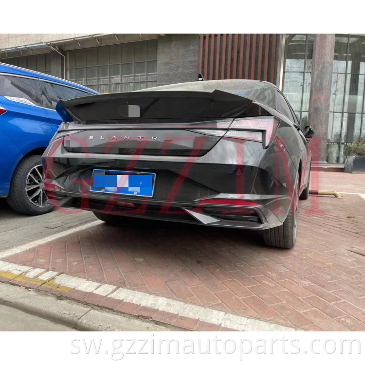 Vifaa vya nje ABS kaboni nyuzi nyuma ya boot mrengo wa mrengo wa elantra 2020